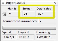 Errores y duplicados