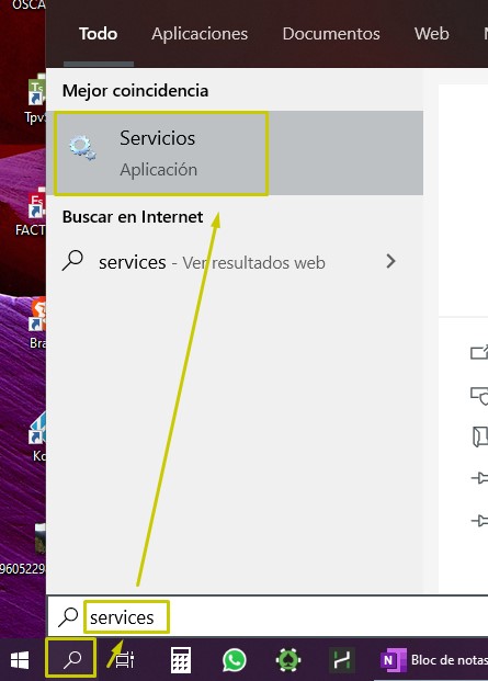 Abrir servicios de Windows