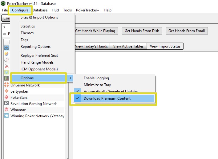 Opción de descarga automática